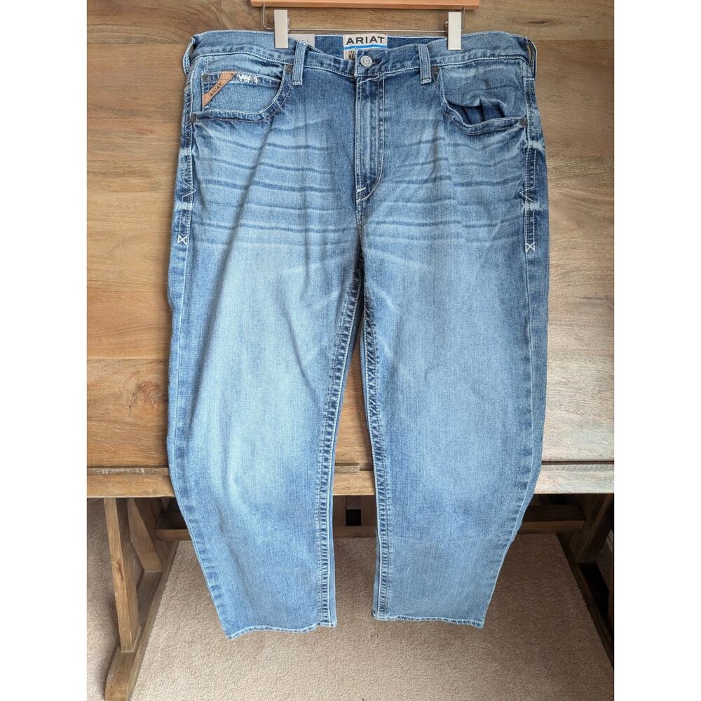 Ariat Bootcut Jeans Mens 40/32 Blue Denim M2 Relaxed Fit Stirling Stretch NWT